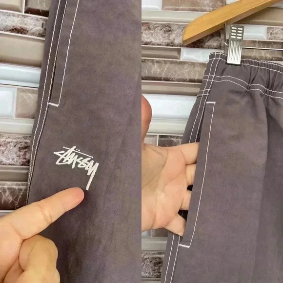 Stussy Nylon Folsom Beach Pants medium Grape - Picture 4 of 17